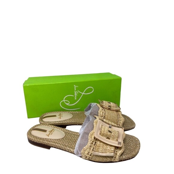 Sam Edelman Flip Flops Women's Size 10 Medium Grass Woven Bambi Natural Rafflia - Picture 1 of 12